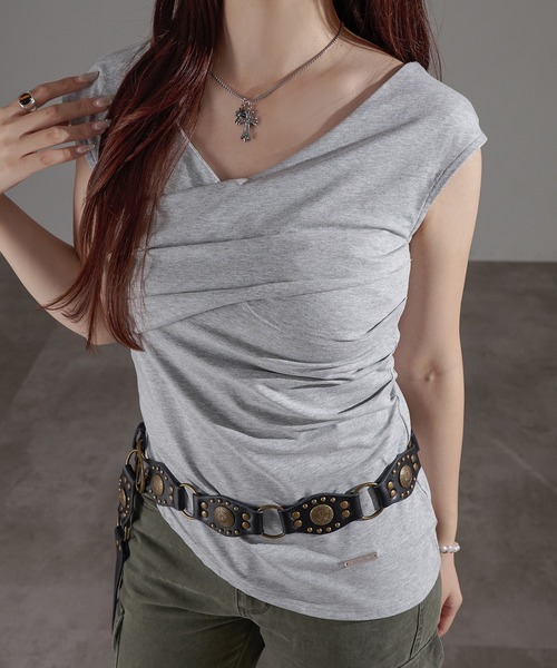 apres jour mignon(アプレジュールミニョン)の「2WAYオフショルトップス【ZOZOTOWN限定アイテム】(Tシャツ/カットソー・レディース・チャコールグレー/ブラック/杢グレー・X-LARGE/フリー)」の7枚目の写真