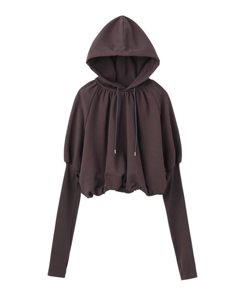 JOHN LAWRENCE SULLIVAN(ジョンローレンスサリバン)の「SWEAT BALLOON SLEEVE HOODIE(パーカー・レディース・ブラック/カーキ/ボルドー・ONE SIZE)」の2枚目の写真