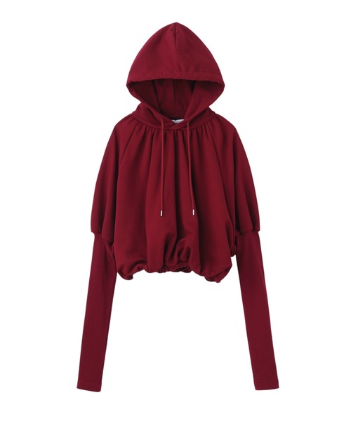 JOHN LAWRENCE SULLIVAN(ジョンローレンスサリバン)の「SWEAT BALLOON SLEEVE HOODIE(パーカー・レディース・ブラック/カーキ/ボルドー・ONE SIZE)」の3枚目の写真
