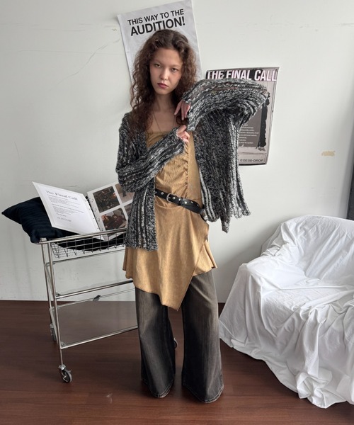 SHAGGIE(シャギー)の「【ViVi掲載】2WAYストラップウォッシュ加工ミニワンピース(ワンピース・レディース・ベージュ/グレー・FREE)」の7枚目の写真