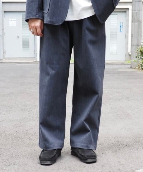 B:MING by BEAMS(ビーミングバイビームス)の「ストライプ ジャージー パンツ(その他パンツ・メンズ・グレー/ネイビー・XL/L/M/S)」の1枚目の写真