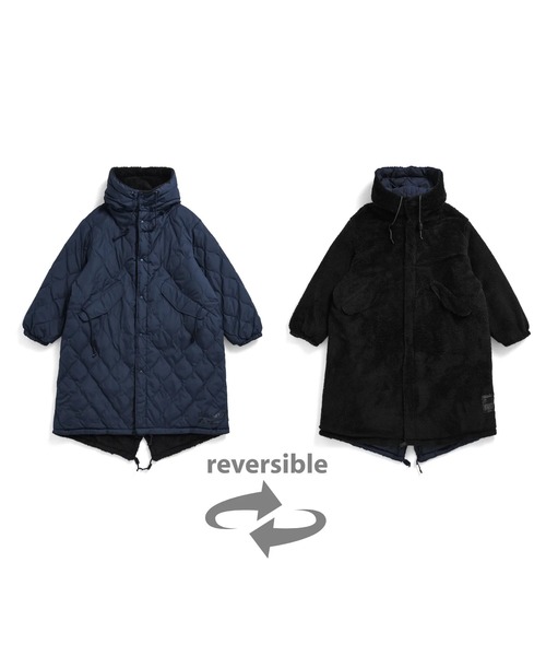 TAION(タイオン)の「【TAION(タイオン)】TAION×Universal Works(ユニバーサルワークス) リバーシブル ダウン×ボア モッズジャケット(ダウンジャケット/コート・メンズ・ダークオリーブ/ブラック/ダークネイビー・M/L/S)」の6枚目の写真