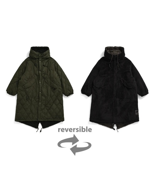TAION(タイオン)の「【TAION(タイオン)】TAION×Universal Works(ユニバーサルワークス) リバーシブル ダウン×ボア モッズジャケット(ダウンジャケット/コート・メンズ・ダークオリーブ/ブラック/ダークネイビー・M/L/S)」の7枚目の写真