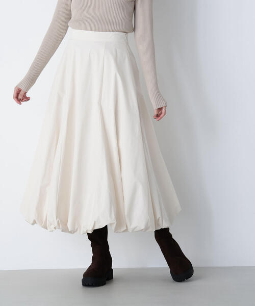 NATURAL BEAUTY BASIC（ナチュラルビューティーベーシック）の「◇マチバルーンスカート（スカート・レディース・ブラック/ダークブラウン/オフホワイト・SMALL/MEDIUM/P/S）」の11枚目の写真