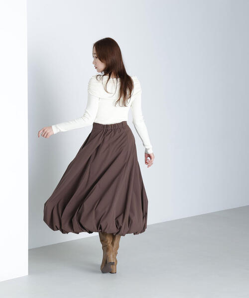 NATURAL BEAUTY BASIC（ナチュラルビューティーベーシック）の「◇マチバルーンスカート（スカート・レディース・ブラック/ダークブラウン/オフホワイト・SMALL/MEDIUM/P/S）」の21枚目の写真