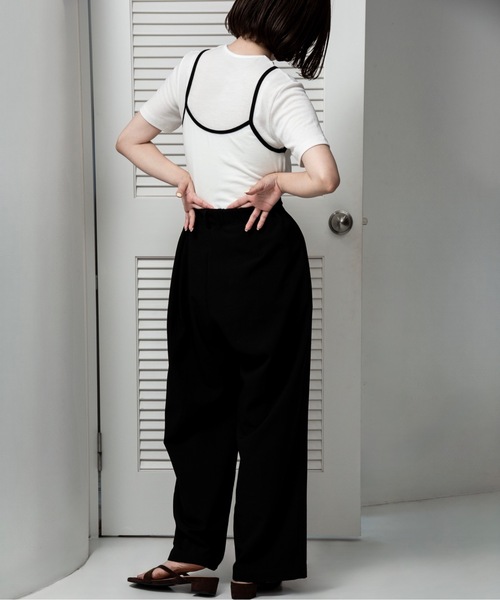 lawgy（ラウジー）の「bicolor rafu cami set tops / バイカラーラフキャミセットトップス（Tシャツ/カットソー・レディース・クリーム/ホワイト・FREE）」の7枚目の写真