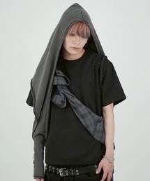 Never mind the XU / Chikashitsu+ | 【Nerd out XU】Lightning pattern tee / 【ナードアウトエックスユー】メタリックロゴ半袖Tシャツ(Tシャツ/カットソー)