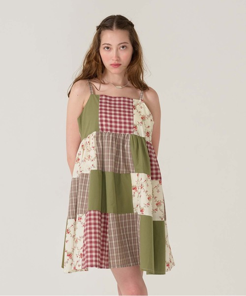 パッチワーク キャミワンピース TINA：JOJUN（ワンピース）｜TINA