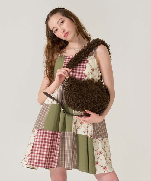 パッチワーク キャミワンピース TINA：JOJUN パッチワーク キャミワンピース TINA：JOJUN（ワンピース）｜TINA