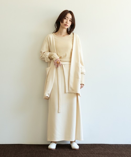 即購入○ 排出版ダブルエムコーデセット セール】【Et】Brushed Lining Jacket Wrap Skirt Set（セットアップ