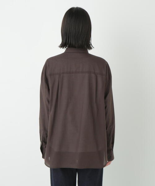 human woman(ヒューマンウーマン)の「◆ギンガムチェックオーバーシャツ(シャツ/ブラウス・レディース・ダークインディゴブルー・MEDIUM)」の6枚目の写真