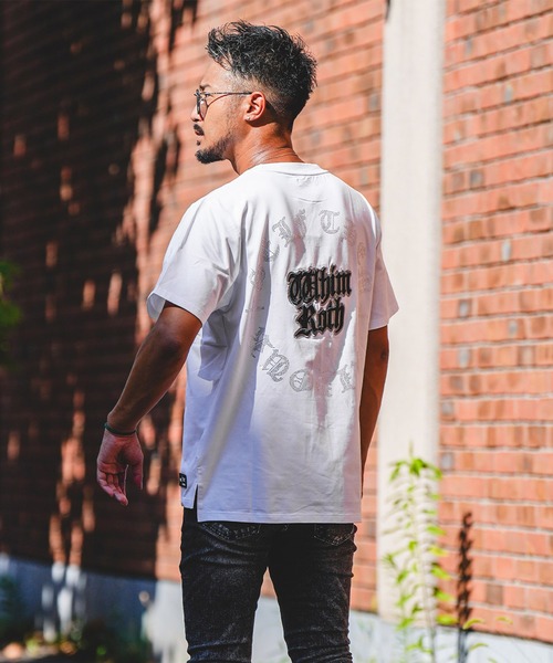 adamsJUGGLER(アダムスジャグラー)の「W/RサークルO.Eティー(Tシャツ/カットソー・メンズ・ブラック/ホワイト・M/L/XL)」の1枚目の写真