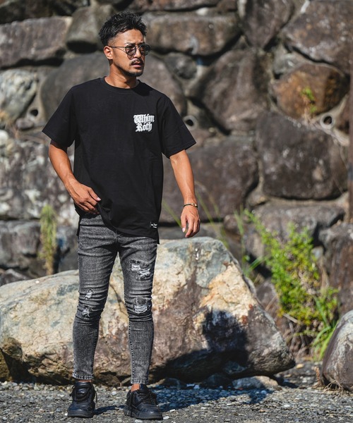 adamsJUGGLER(アダムスジャグラー)の「W/RサークルO.Eティー(Tシャツ/カットソー・メンズ・ブラック/ホワイト・M/L/XL)」の6枚目の写真