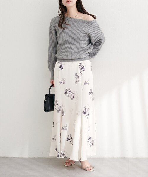 natural couture(ナチュラルクチュール)の「もちもちワイドリブぽわ袖ニット(ニット/セーター・レディース・ブラック/ブラウン/ボルドー/ラベンダー/モカ/アイボリー/グレー・FREE)」の16枚目の写真