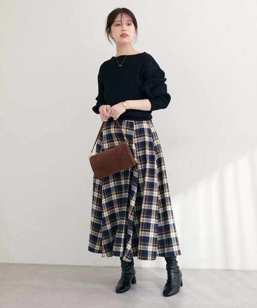 セール】もちもちワイドリブぽわ袖ニット（ニット/セーター）｜natural