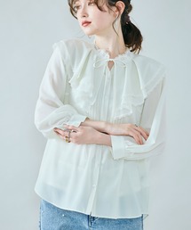 Audie a Muses（オーディアミューズ）の「オーバーカラーブラウス（シャツ/ブラウス）」