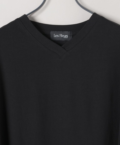 JEANASIS(ジーナシス)の「【Les Fleurs】ロゴシシュウVネックLS TEE/592978(Tシャツ/カットソー・レディース・ブラック/ホワイト・FREE)」の10枚目の写真