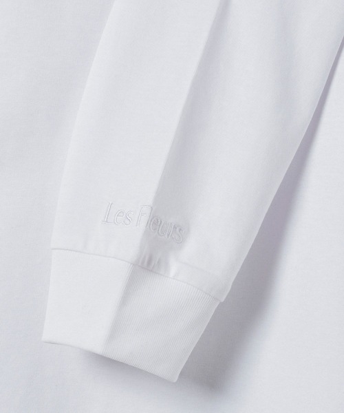 JEANASIS(ジーナシス)の「【Les Fleurs】ロゴシシュウVネックLS TEE/592978(Tシャツ/カットソー・レディース・ブラック/ホワイト・FREE)」の7枚目の写真