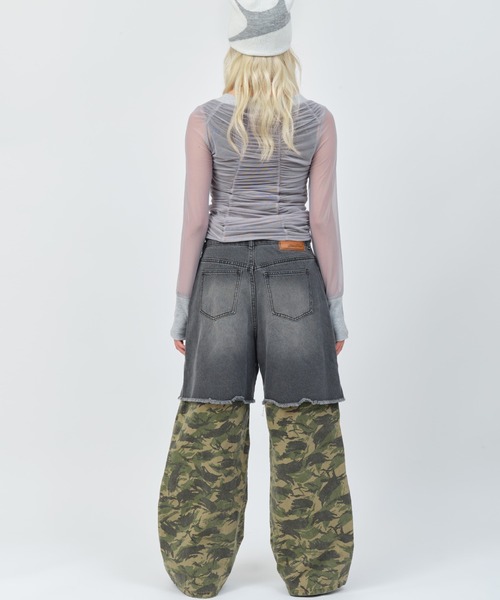 atmos pink(アトモスピンク)の「atmos pink Layered Denim Pants / アトモス ピンク レイヤード デニム パンツ(その他パンツ・レディース・ブラック・S/M)」の10枚目の写真