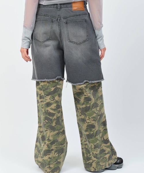 atmos pink(アトモスピンク)の「atmos pink Layered Denim Pants / アトモス ピンク レイヤード デニム パンツ(その他パンツ・レディース・ブラック・S/M)」の9枚目の写真