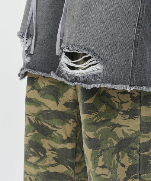 atmos pink(アトモスピンク)の「atmos pink Layered Denim Pants / アトモス ピンク レイヤード デニム パンツ(その他パンツ・レディース・ブラック・S/M)」の6枚目の写真