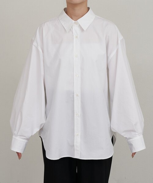 russet（ラシット）の「【再値下げ】コットンオーバーシャツ（シャツ/ブラウス・レディース・ブラック/ホワイト・FREE）」の7枚目の写真