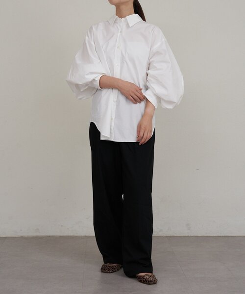 russet（ラシット）の「【再値下げ】コットンオーバーシャツ（シャツ/ブラウス・レディース・ブラック/ホワイト・FREE）」の18枚目の写真