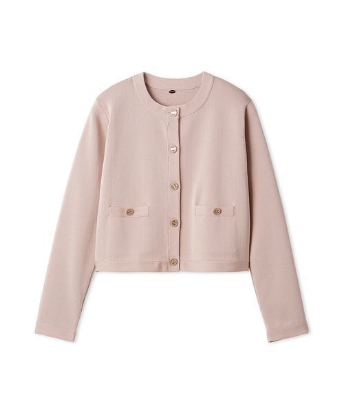 LILY BROWN（リリーブラウン）の「【USAGI ONLINE・ZOZOTOWN限定】ノーカラーニットジャケット（ノーカラージャケット・レディース・ピンク/ホワイト/ネイビー・F）」の12枚目の写真