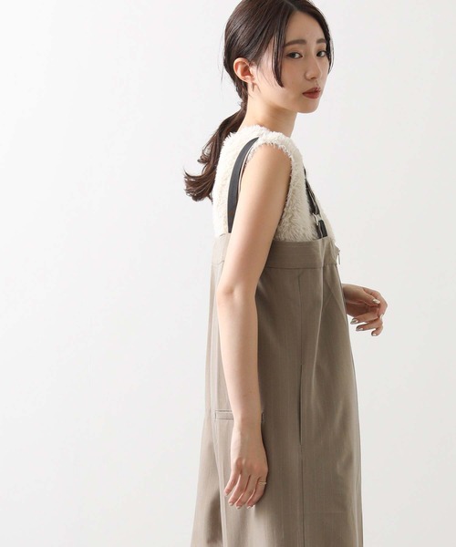 Gready Brilliant（グレディブリリアン）の「フェザークルーネックベスト（ニット/セーター・レディース・アイボリー/ベージュ/ブラウン・FREE）」の17枚目の写真