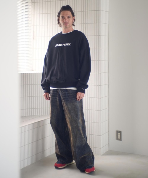 ADAM PATEK(アダムパテック)の「mp14096-velour dust wide pants ワイドパンツ(AP2528013)(その他パンツ・メンズ・ブラック/ブラウン・1/2)」の8枚目の写真