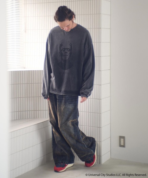ADAM PATEK(アダムパテック)の「mp14096-velour dust wide pants ワイドパンツ(AP2528013)(その他パンツ・メンズ・ブラック/ブラウン・1/2)」の9枚目の写真