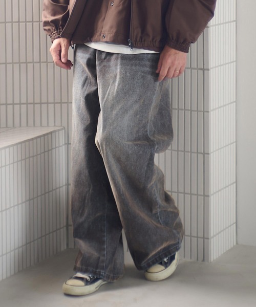 ADAM PATEK(アダムパテック)の「mp14096-velour dust wide pants ワイドパンツ(AP2528013)(その他パンツ・メンズ・ブラック/ブラウン・1/2)」の16枚目の写真