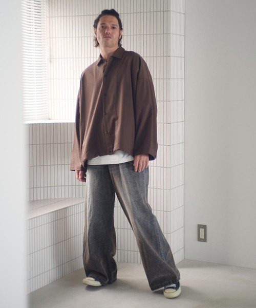 ADAM PATEK(アダムパテック)の「mp14096-velour dust wide pants ワイドパンツ(AP2528013)(その他パンツ・メンズ・ブラック/ブラウン・1/2)」の19枚目の写真