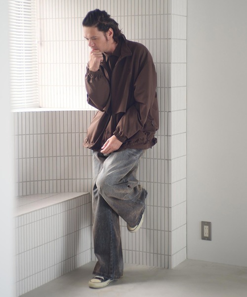 ADAM PATEK(アダムパテック)の「mp14096-velour dust wide pants ワイドパンツ(AP2528013)(その他パンツ・メンズ・ブラック/ブラウン・1/2)」の20枚目の写真