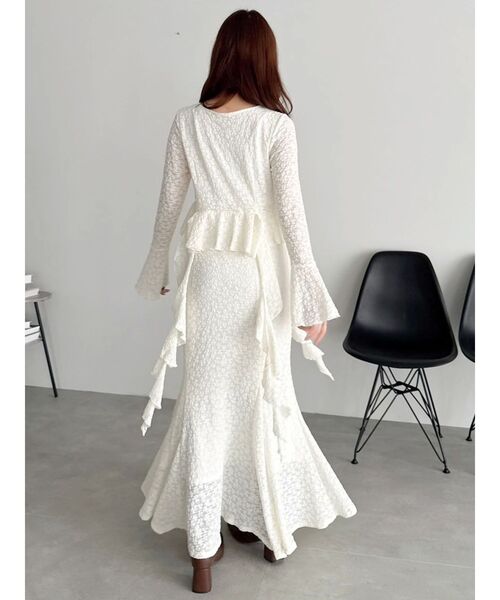 dazzlin(ダズリン)の「アシメフリルレースワンピース(ワンピース・レディース・ブラック/オフホワイト・SMALL/MEDIUM)」の12枚目の写真