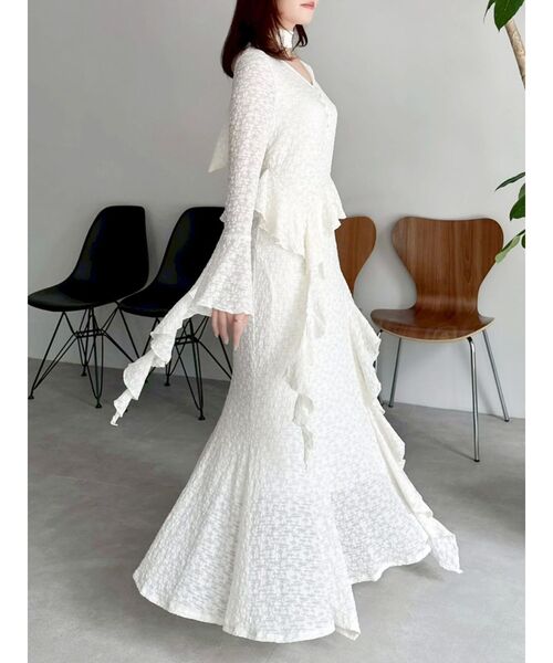 dazzlin(ダズリン)の「アシメフリルレースワンピース(ワンピース・レディース・ブラック/オフホワイト・SMALL/MEDIUM)」の13枚目の写真