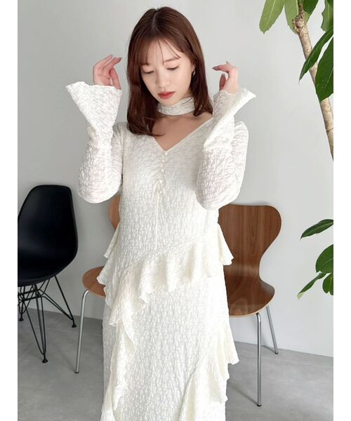 dazzlin(ダズリン)の「アシメフリルレースワンピース(ワンピース・レディース・ブラック/オフホワイト・SMALL/MEDIUM)」の14枚目の写真