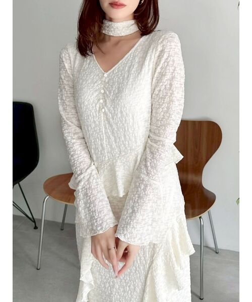 dazzlin(ダズリン)の「アシメフリルレースワンピース(ワンピース・レディース・ブラック/オフホワイト・SMALL/MEDIUM)」の15枚目の写真