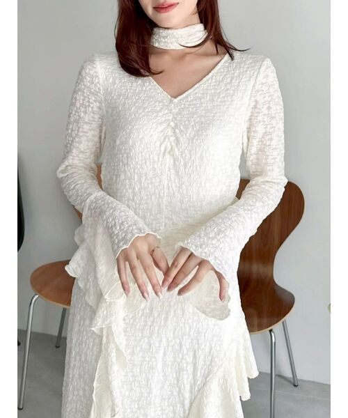 dazzlin(ダズリン)の「アシメフリルレースワンピース(ワンピース・レディース・ブラック/オフホワイト・SMALL/MEDIUM)」の16枚目の写真