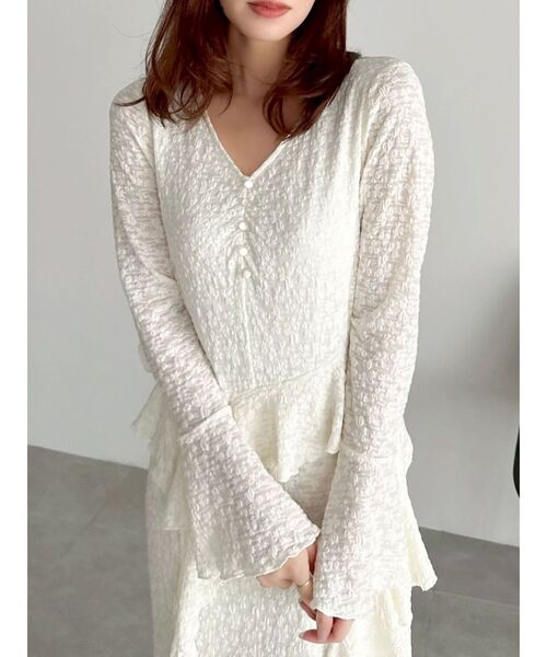 dazzlin(ダズリン)の「アシメフリルレースワンピース(ワンピース・レディース・ブラック/オフホワイト・SMALL/MEDIUM)」の17枚目の写真