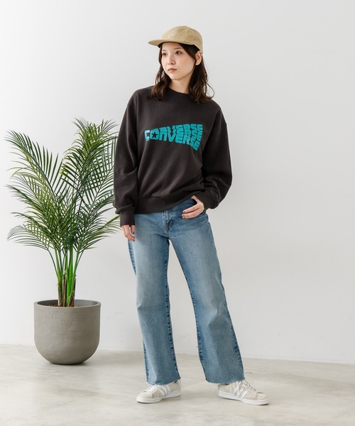 CONVERSE(コンバース)の「【CONVERSE/コンバース】クラックロゴ グラフィック スウェットトレーナー(スウェット・レディース・レッド/ブラック・MEDIUM)」の9枚目の写真