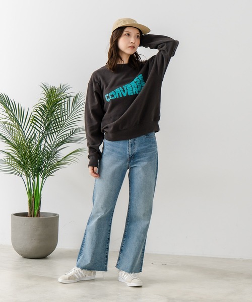 CONVERSE(コンバース)の「【CONVERSE/コンバース】クラックロゴ グラフィック スウェットトレーナー(スウェット・レディース・レッド/ブラック・MEDIUM)」の8枚目の写真