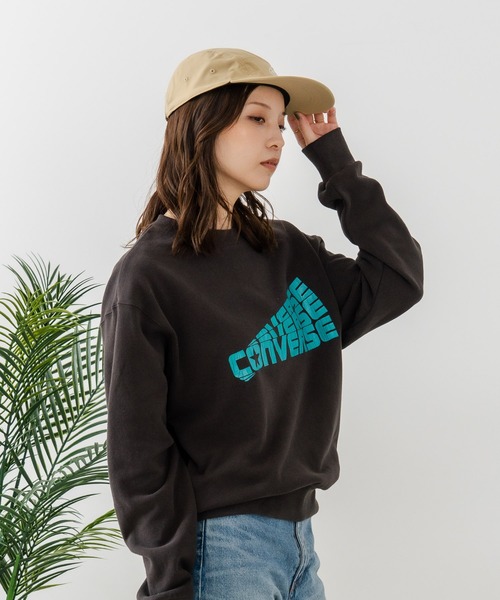 CONVERSE(コンバース)の「【CONVERSE/コンバース】クラックロゴ グラフィック スウェットトレーナー(スウェット・レディース・レッド/ブラック・MEDIUM)」の18枚目の写真
