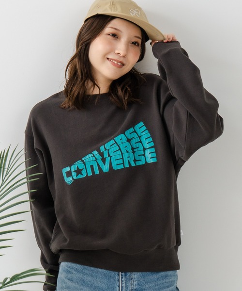 CONVERSE(コンバース)の「【CONVERSE/コンバース】クラックロゴ グラフィック スウェットトレーナー(スウェット・レディース・レッド/ブラック・MEDIUM)」の17枚目の写真