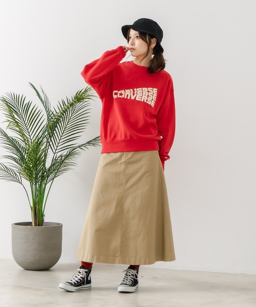 CONVERSE(コンバース)の「【CONVERSE/コンバース】クラックロゴ グラフィック スウェットトレーナー(スウェット・レディース・レッド/ブラック・MEDIUM)」の15枚目の写真