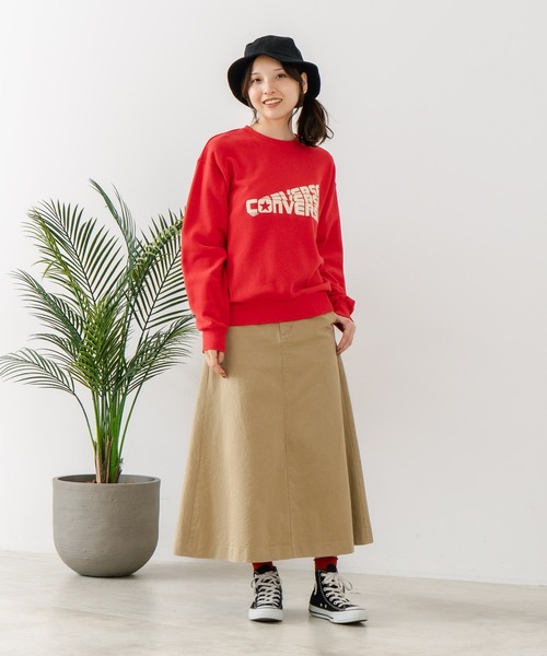 CONVERSE(コンバース)の「【CONVERSE/コンバース】クラックロゴ グラフィック スウェットトレーナー(スウェット・レディース・レッド/ブラック・MEDIUM)」の14枚目の写真