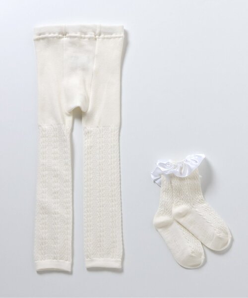 apres les cours（アプレレクール）の「【ジュニア対応】レギンス・フリルソックスセット（レギンス/スパッツ・キッズ・グレー/アイボリー/ブラック・100/140/120/110/90）」の11枚目の写真