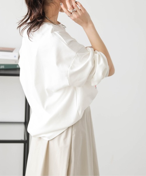 AMELY（エミリー）の「マーブルプリントロングTシャツ（Tシャツ/カットソー・レディース・ブラック/ホワイト・フリー）」の13枚目の写真