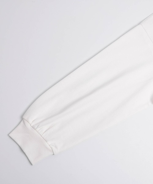 AMELY（エミリー）の「マーブルプリントロングTシャツ（Tシャツ/カットソー・レディース・ブラック/ホワイト・フリー）」の3枚目の写真