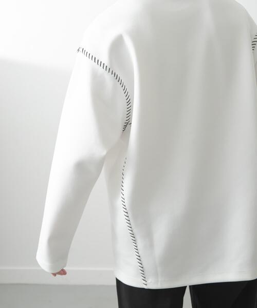 ITEMS URBANRESEARCH（アイテムズ アーバンリサーチ）の「ブランケットステッチロングスリーブカットソー（Tシャツ/カットソー・メンズ・ブラック/ホワイト/ネイビー/ベージュ・MEDIUM/LARGE）」の13枚目の写真